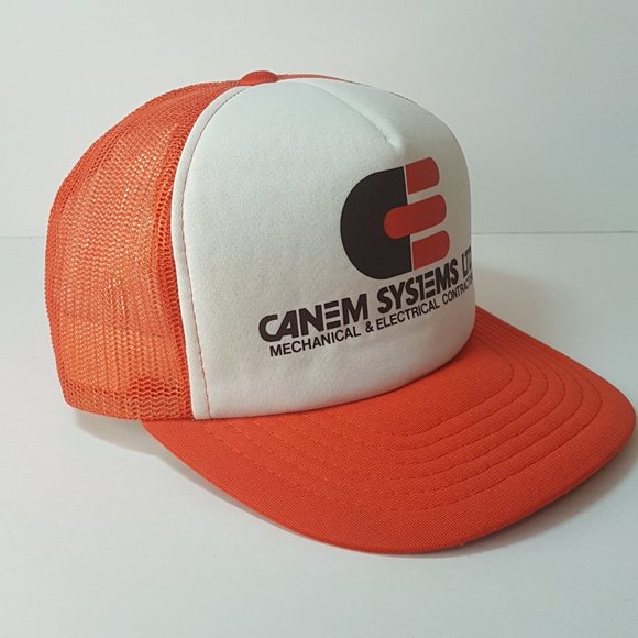 Vintage 80s CANEM SYSTEMS Hat Snapback Trucker Hat Classic Cap Alberta Edmonton - Picture 10 of 16